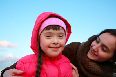 little girl having fun